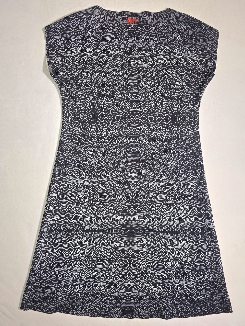 ANIMAPOP Reversible Dress Made In Italy Scuba Laser Cut Abstract Op-Art M L 42 4 - Picture 6 of 10